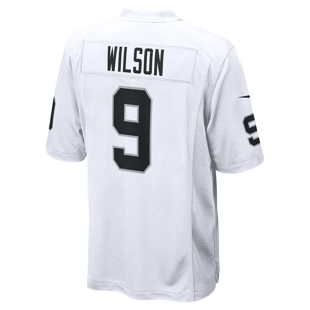 Maillot de match l'équipe Nike Tyree Wilson pour hommes, blanc, Las Vegas Raiders