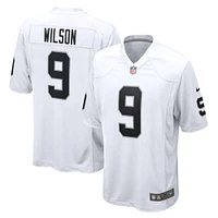 Maillot de match l'équipe Nike Tyree Wilson pour hommes, blanc, Las Vegas Raiders