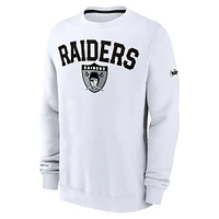 Men's Nike White Las Vegas Raiders Athletic Pullover Sweatshirt