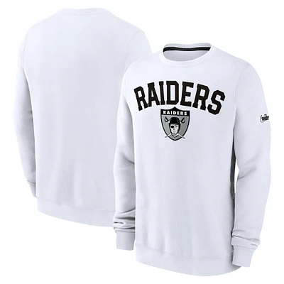 Men's Nike White Las Vegas Raiders Athletic Pullover Sweatshirt