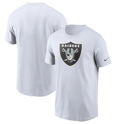 T-shirt à logo principal des Las Vegas Raiders de Nike pour homme, blanc