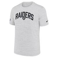 T-shirt Nike Las Vegas Raiders Sideline Velocity Athletic Stack Performance pour homme - Blanc