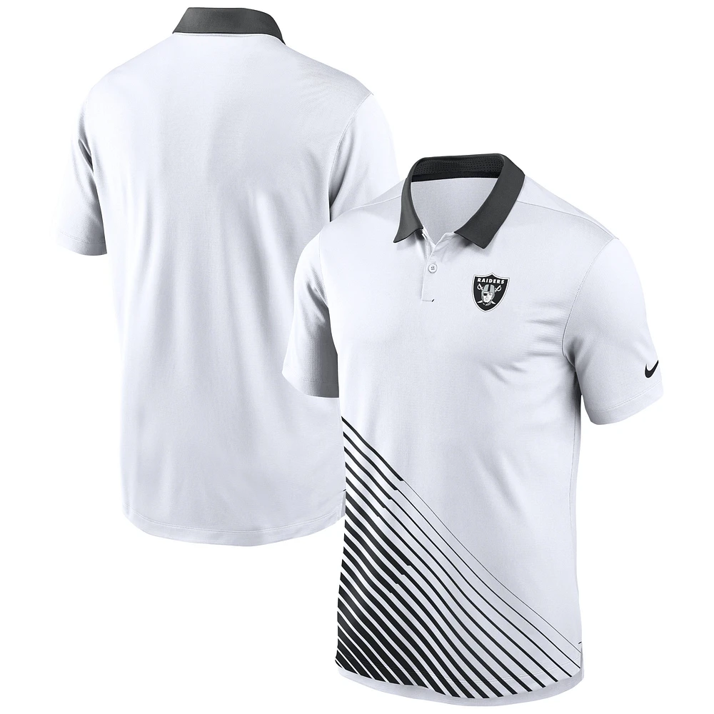 Polo Nike Las Vegas Raiders Vapor Performance pour homme - Blanc