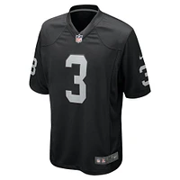 Men's Nike Zamir White  Black Las Vegas Raiders Team Game Jersey