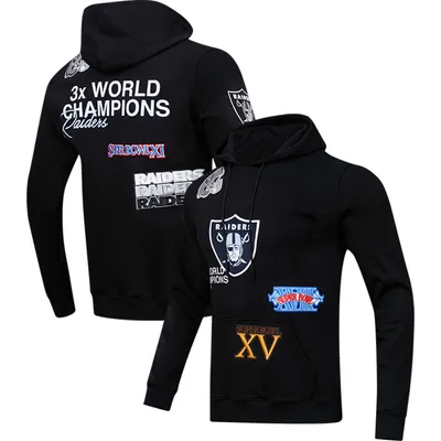 Las Vegas Raiders Pro Standard 3x Super Bowl Champions Pullover Hoodie - Black