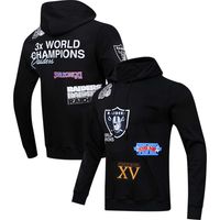 Men's Pro Standard Black Las Vegas Raiders 3x Super Bowl Champions Pullover Hoodie