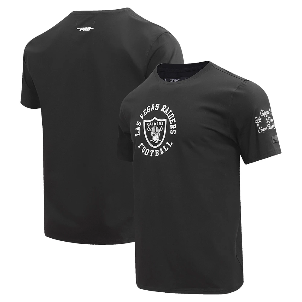 T-shirt hybride Pro Standard noir Las Vegas Raiders pour hommes