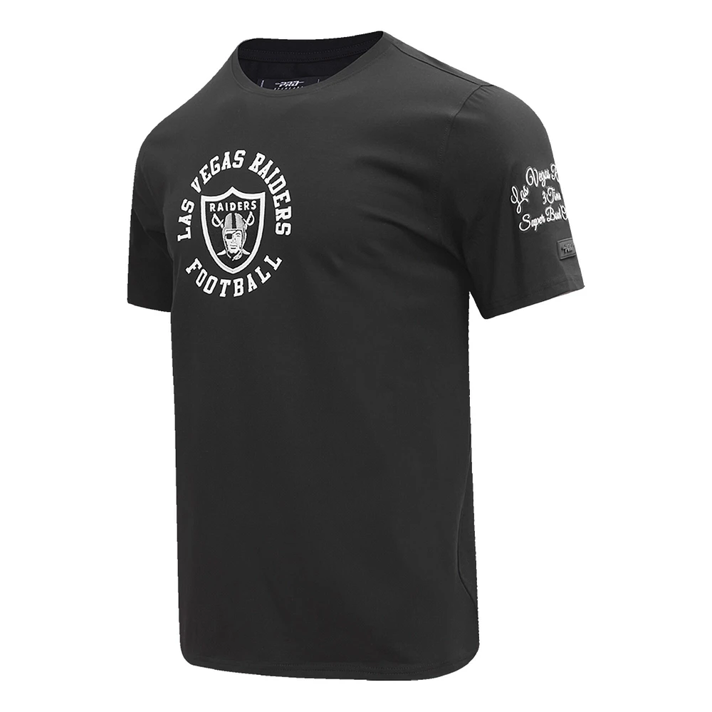 T-shirt hybride Pro Standard noir Las Vegas Raiders pour hommes