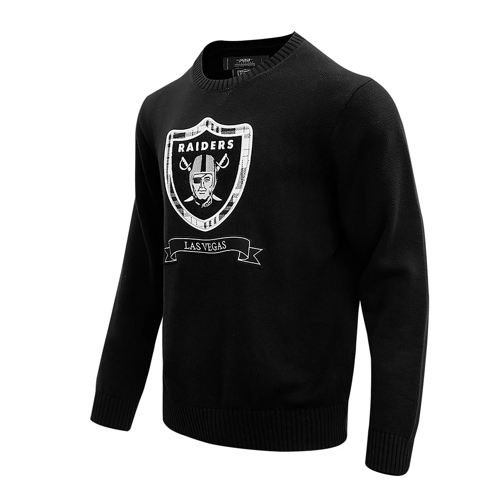 Men's Pro Standard Black Las Vegas Raiders Prep Knit Sweater