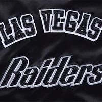 Veste Pro Standard noire en satin sublimé pour homme des Las Vegas Raiders