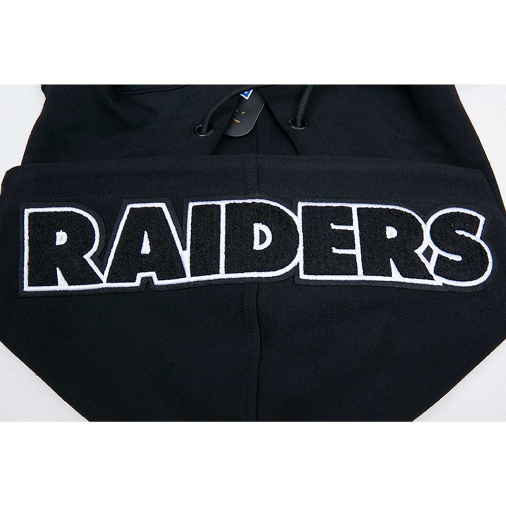 Men's Pro Standard Black Las Vegas Raiders Crest Emblem Pullover Sweatshirt Size: Large