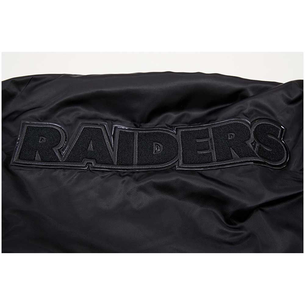Men’s Pro Standard Las Vegas Raiders Varsity Jacket Triple Black