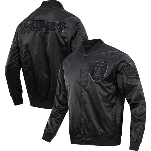 Men's Las Vegas Raiders Pro Standard Cream Retro Classic Varsity Full-Zip  Jacket