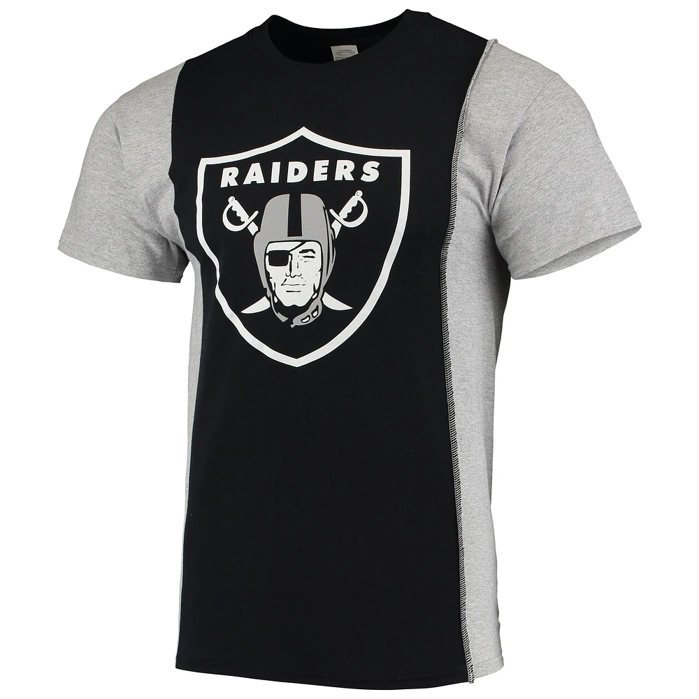 T-shirt Refried Vêtements noir/argent pour homme Las Vegas Raiders durable fendu