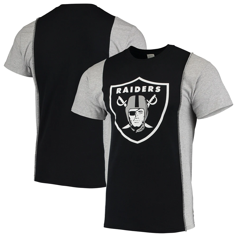 T-shirt Refried Vêtements noir/argent pour homme Las Vegas Raiders durable fendu