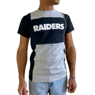 Las Vegas Raiders Refried Apparel Sustainable Split T-Shirt - Heather Gray