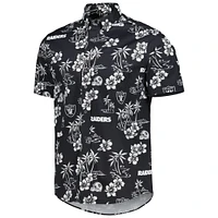 Chemise boutonnée Kekai noire pour homme Reyn Spooner des Las Vegas Raiders