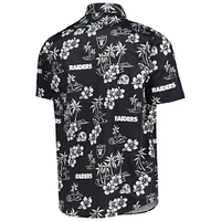 Chemise boutonnée Kekai noire pour homme Reyn Spooner des Las Vegas Raiders