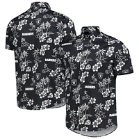 Chemise boutonnée Kekai noire pour homme Reyn Spooner des Las Vegas Raiders