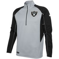 Men's Silver Las Vegas Raiders Combine Authentic Two-a-Days Half-Zip Jacket