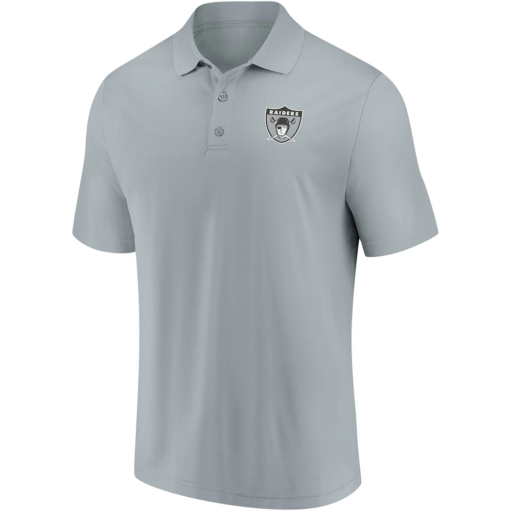 Polo argenté pour homme Las Vegas Raiders