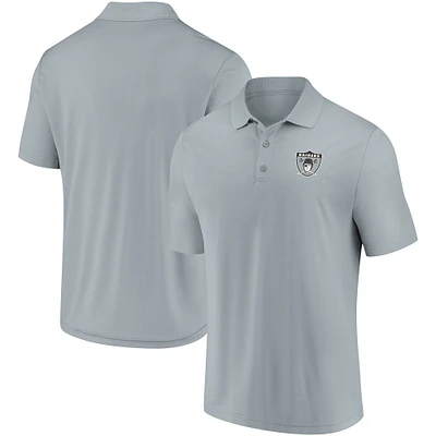 Men's Silver Las Vegas Raiders Component Polo