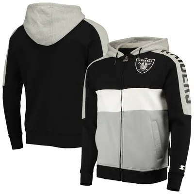 Lids Las Vegas Raiders Starter Raglan Long Sleeve Hoodie T-Shirt