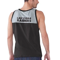 Men's Starter Black/Silver Las Vegas Raiders Touchdown Fashion - Tank Top
