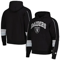 Sweat à capuche pour hommes Starter noir Las Vegas Raiders Captain