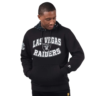 Sweat à capuche noir Starter pour homme des Las Vegas Raiders Thursday Night Gridiron