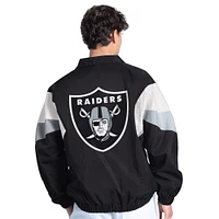 Men's Starter Black Las Vegas Raiders Yard Line Full-Zip Jacket