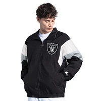 Men's Starter Black Las Vegas Raiders Yard Line Full-Zip Jacket