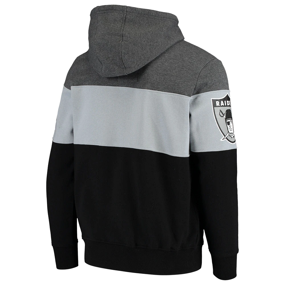 Sweat à capuche Starter gris/argent Las Vegas Raiders Extreme Fireballer Throwback pour homme