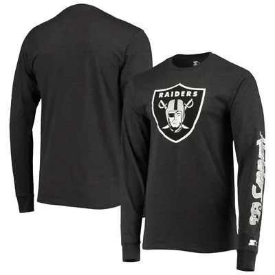 Lids Las Vegas Raiders Starter Halftime Long Sleeve T-Shirt - Black/White