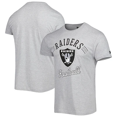 Men's Starter Heathered Gray Las Vegas Raiders Prime Time T-Shirt