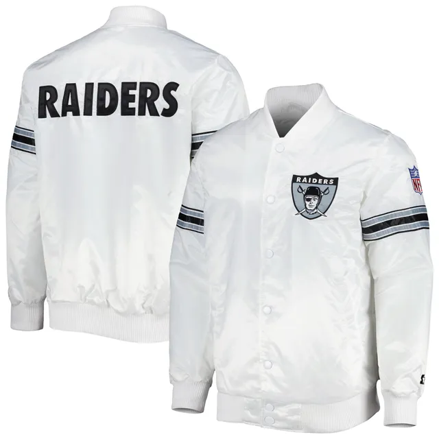 White Seattle Seahawks The Power Forward Satin Jacket