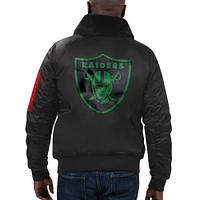 Men's Starter x Ty Mopkins Black Las Vegas Raiders History Month Satin Full-Zip Jacket