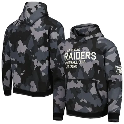 Las Vegas Raiders The Wild Collective Camo Pullover Hoodie - Black