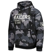 Men's The Wild Collective Black Las Vegas Raiders Camo Pullover Hoodie