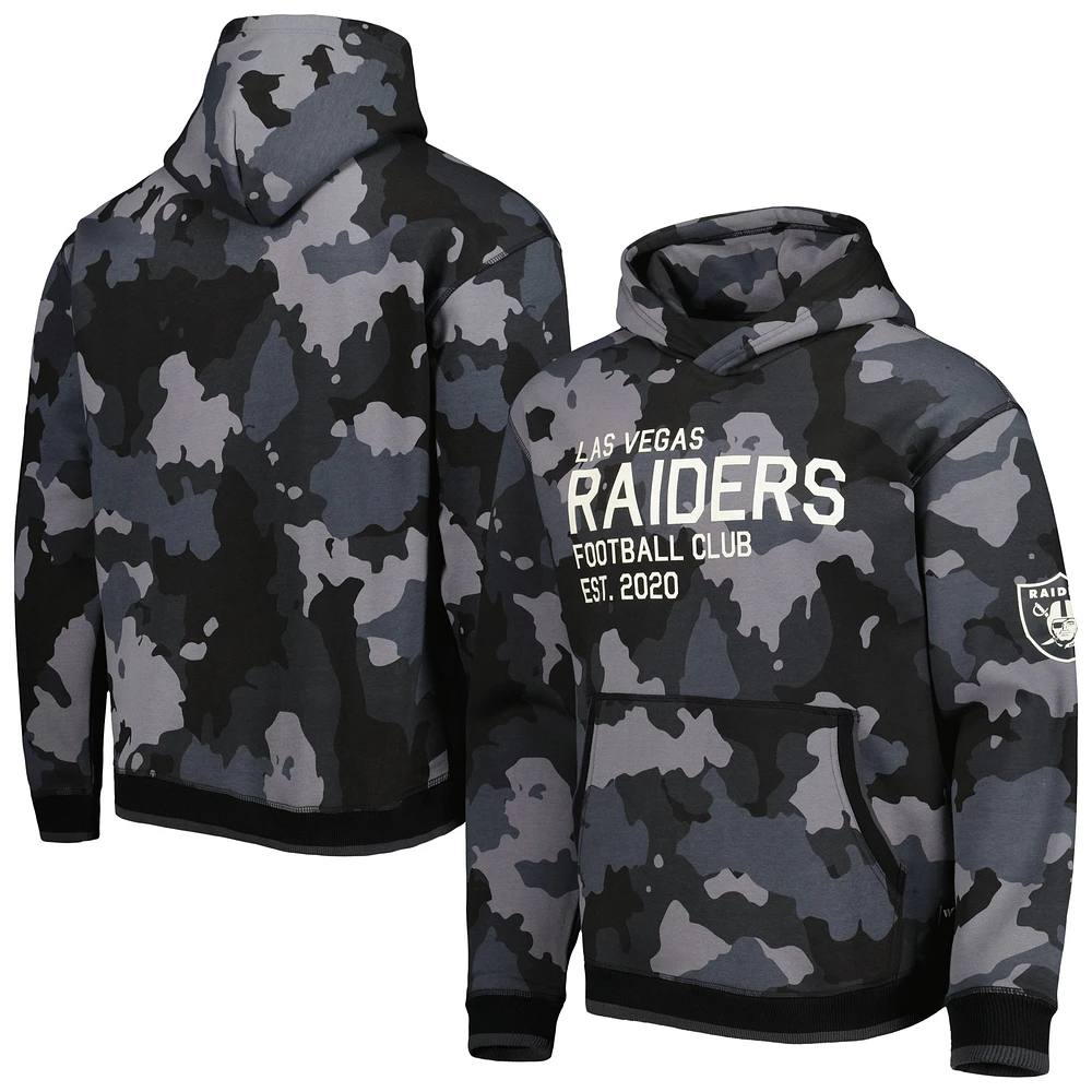 Sweat à capuche camouflage The Wild Collective Raiders de Las Vegas noir pour homme