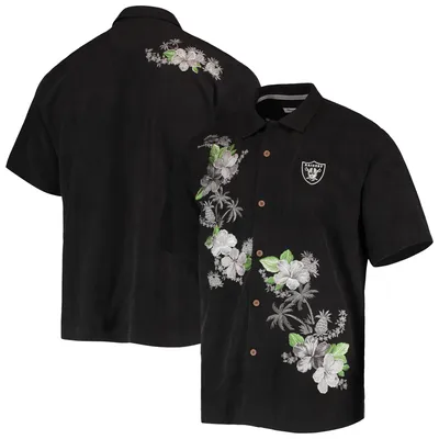 Las Vegas Raiders Tommy Bahama Azule Oasis Button-Up Shirt - Black