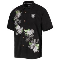 Men's Tommy Bahama Black Las Vegas Raiders Azule Oasis Button-Up Shirt