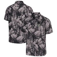 Men's Tommy Bahama Black Las Vegas Raiders Coast Nuevo Fronds Camp Button-Up Shirt