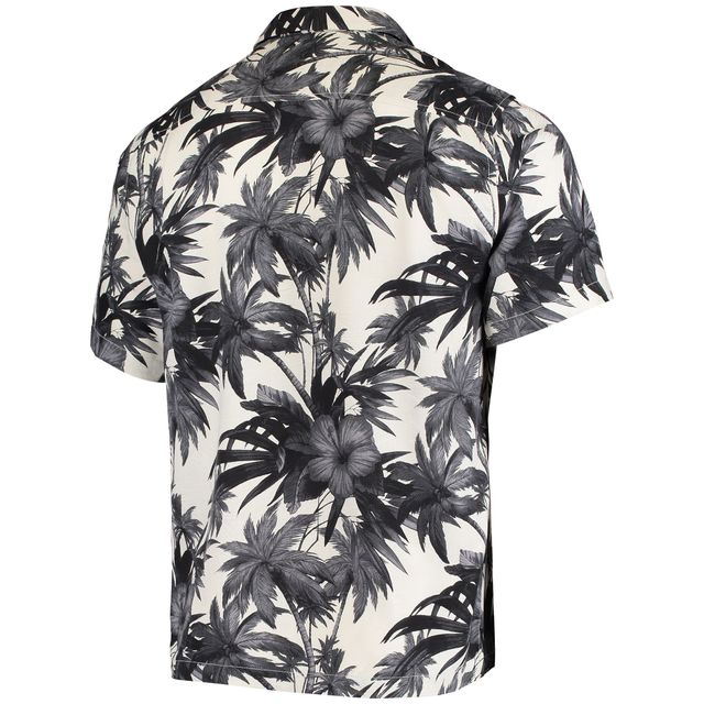 Chemise boutonnée Tommy Bahama Las Vegas Raiders Sport Harbor Island Hibiscus Camp pour homme