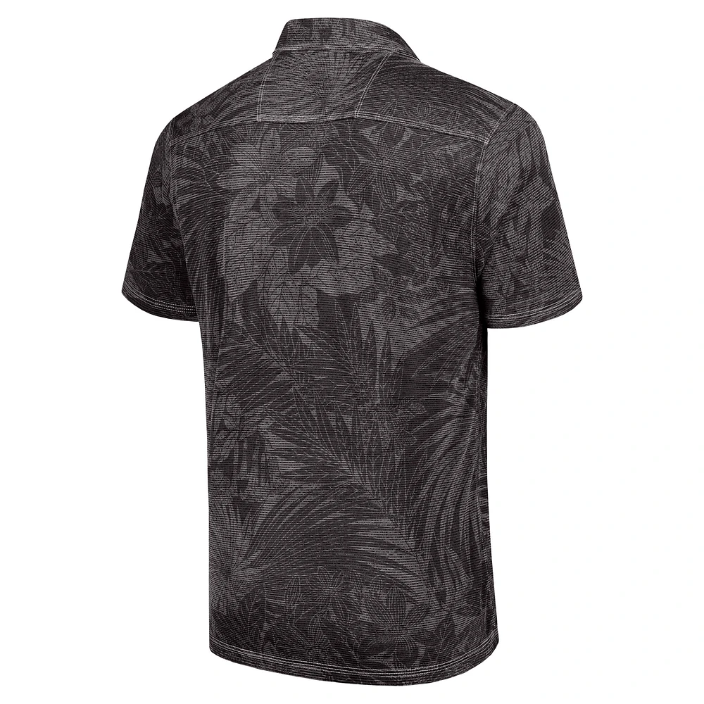 Polo Tommy Bahama noir pour homme Las Vegas Raiders Sport Santiago Paradise