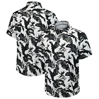 Chemise boutonnée noire pour homme Tommy Bahama Las Vegas Raiders Sunnyvale Blooms Camp