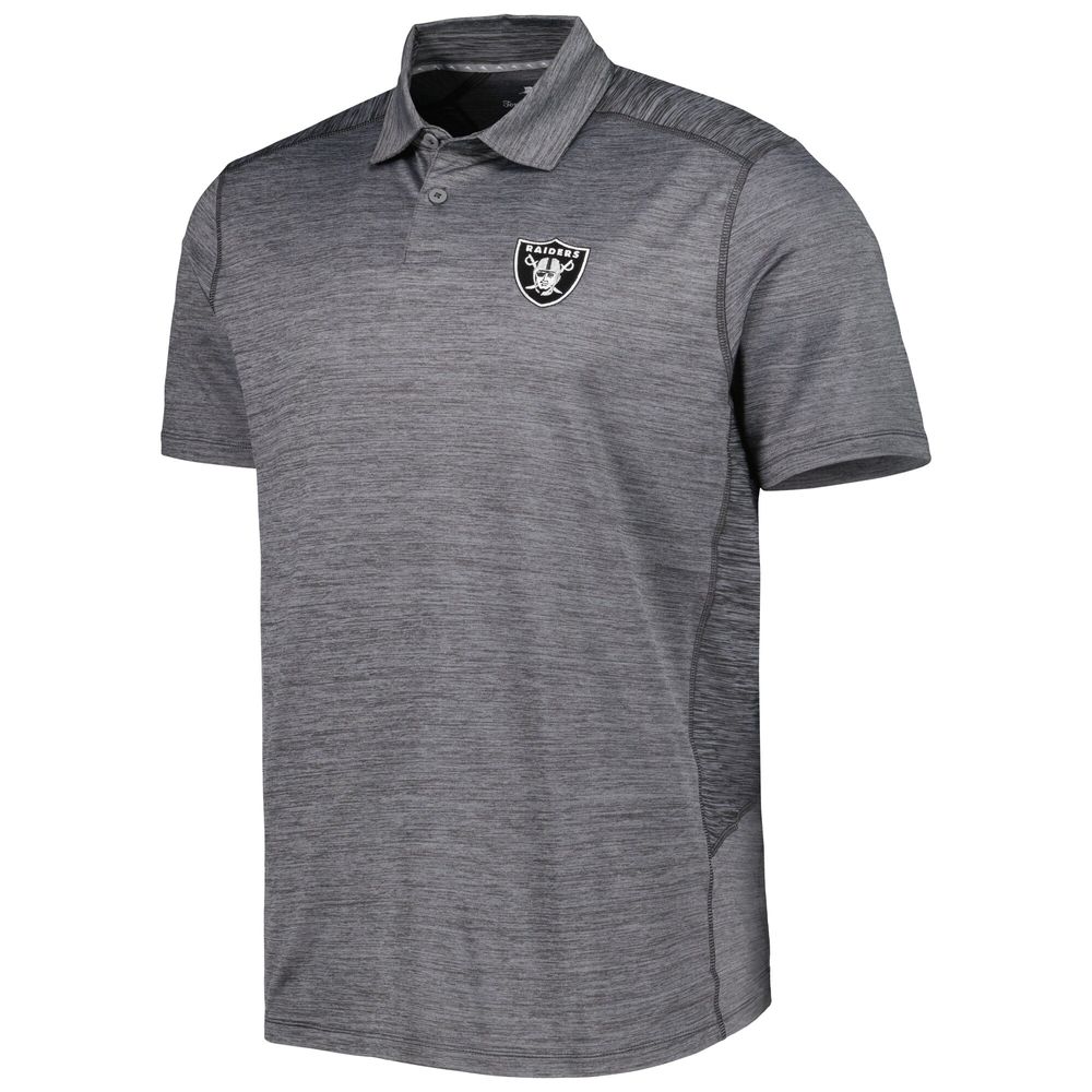 Men's Tommy Bahama Charcoal Las Vegas Raiders Delray Frond IslandZone Polo