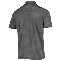 Men's Tommy Bahama Charcoal Las Vegas Raiders Palm Coast Delray Frond Allover IslandZone Polo