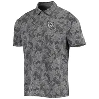 Polo pour homme Tommy Bahama Charcoal Las Vegas Raiders Throwback Sport Palmetto Palms