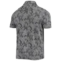 Polo pour homme Tommy Bahama Charcoal Las Vegas Raiders Throwback Sport Palmetto Palms